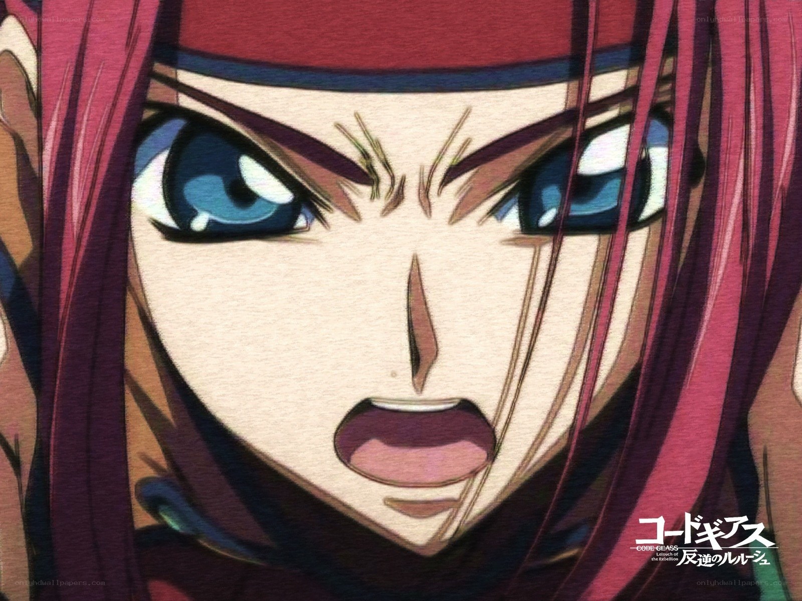 angry anime character close-up
