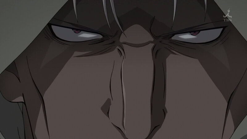 angry anime character close-up