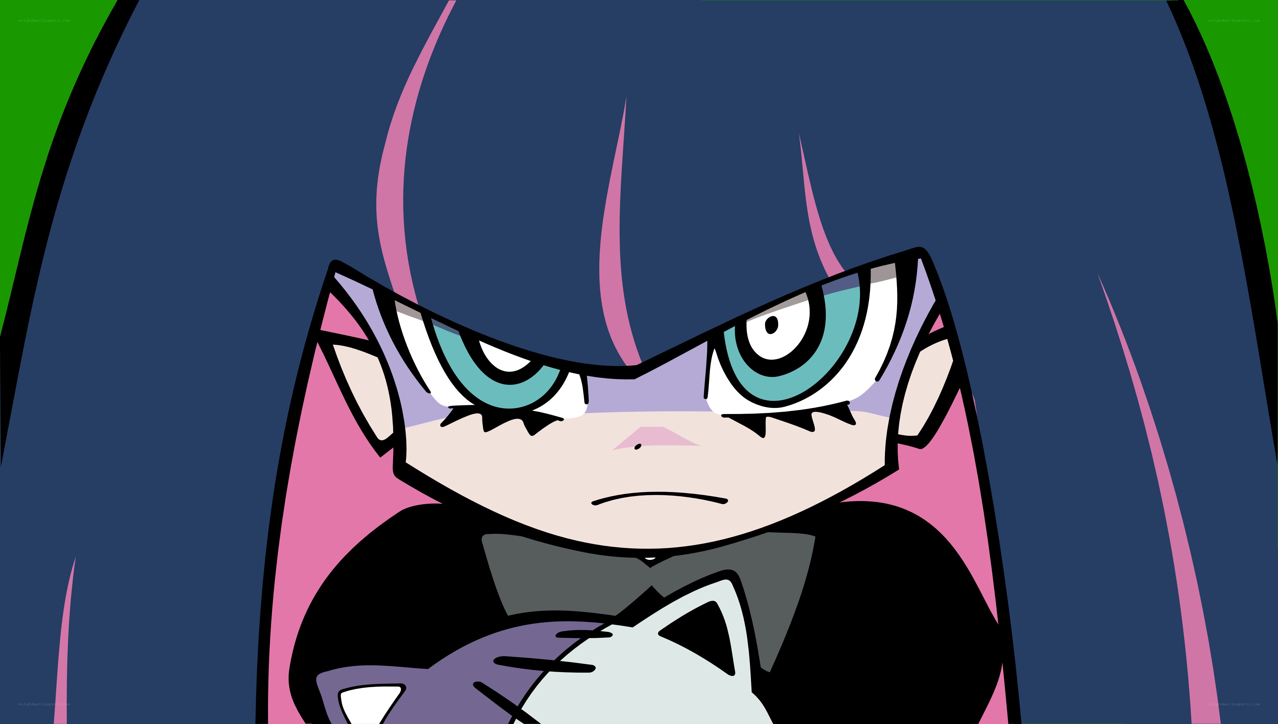 angry anime character close-up