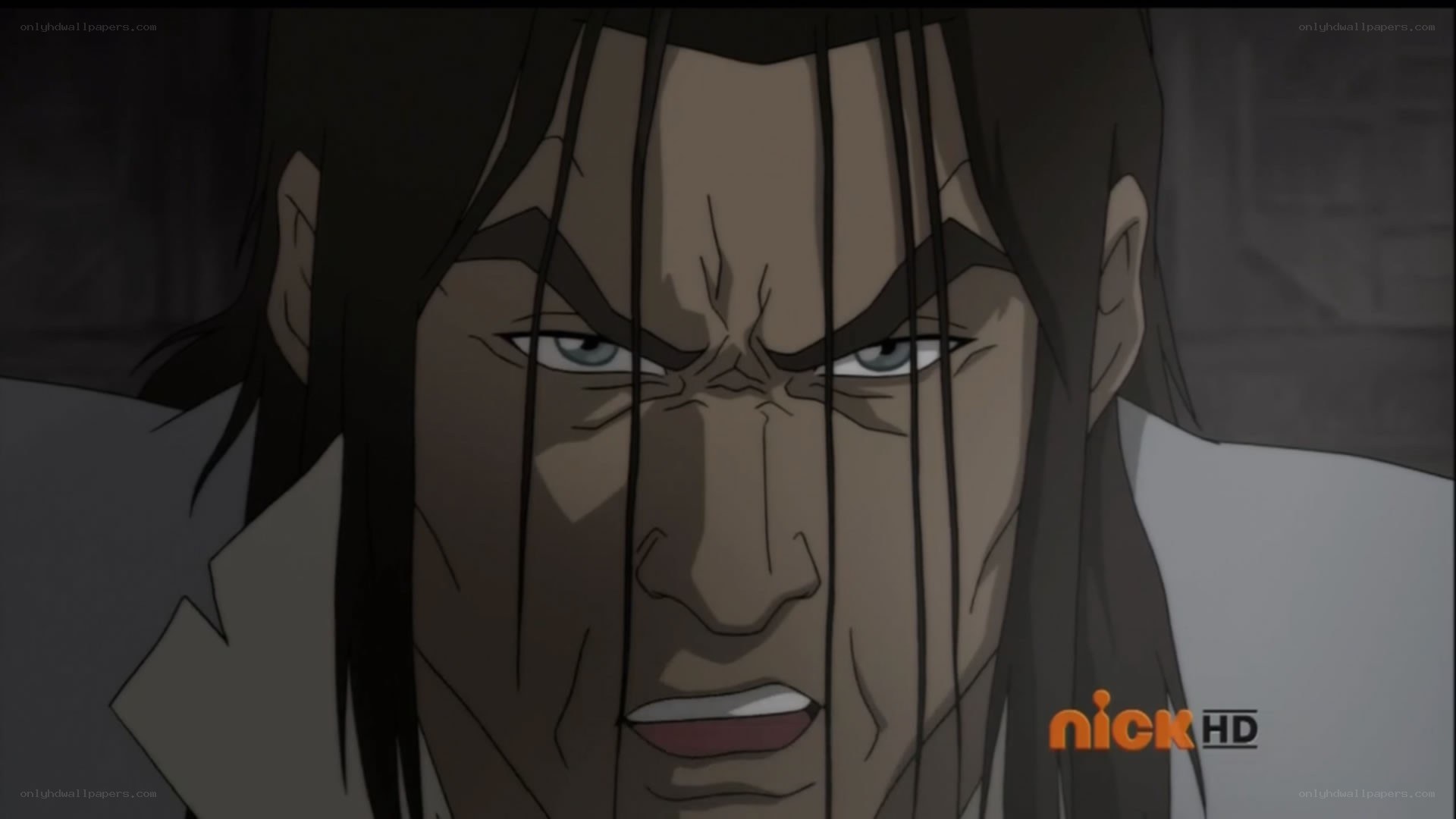 angry anime character close-up