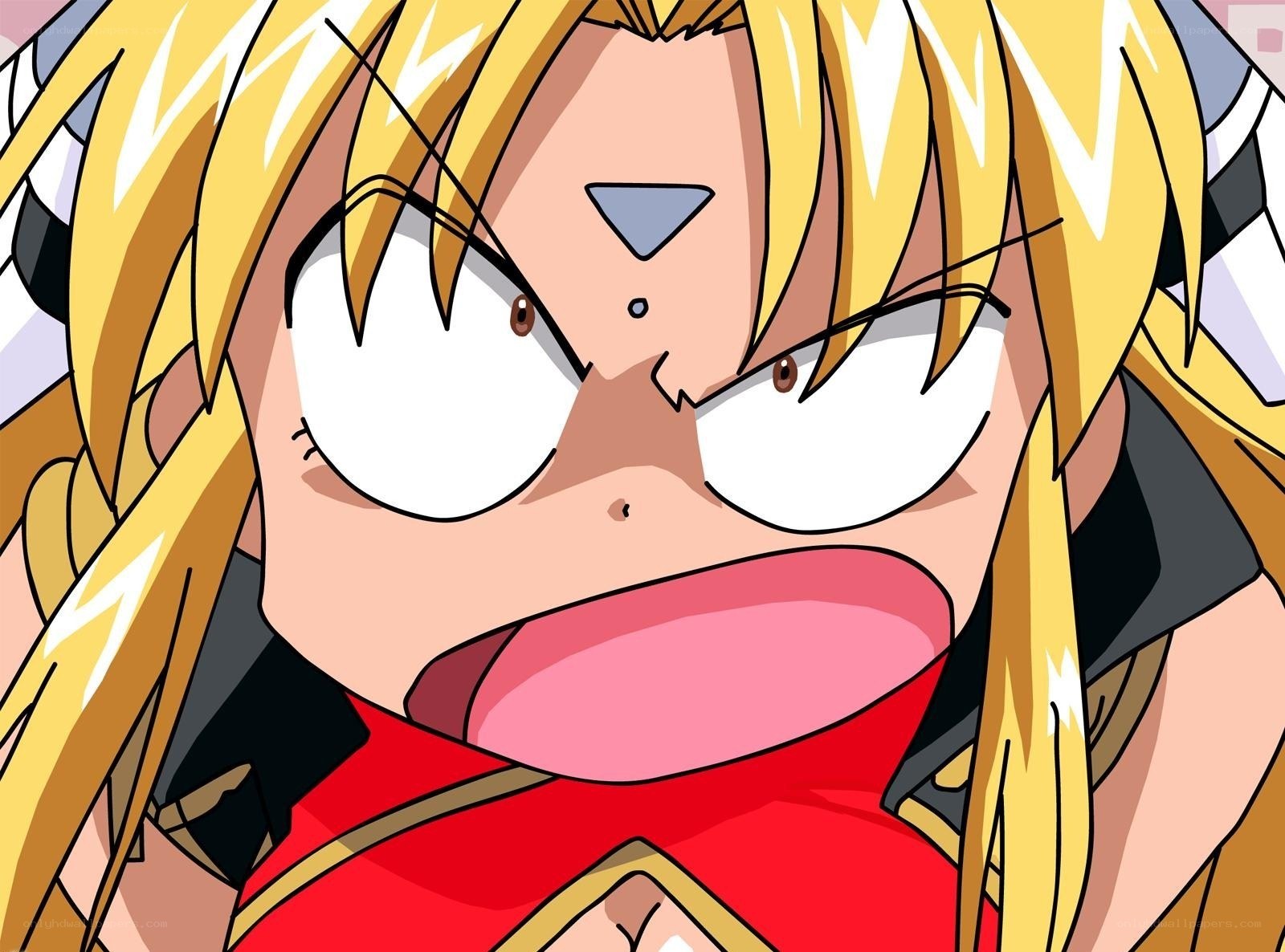 angry anime character close-up
