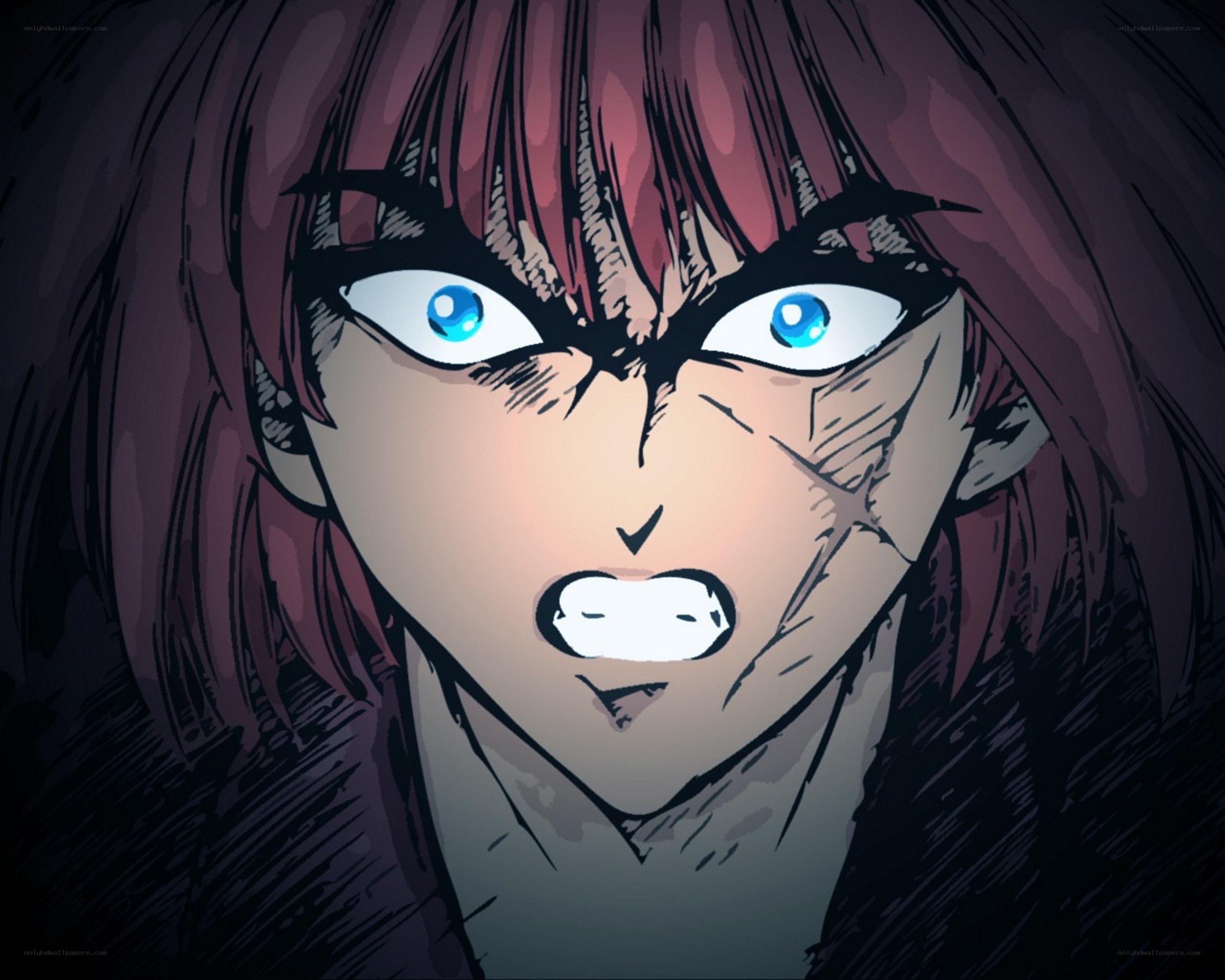 angry anime character face