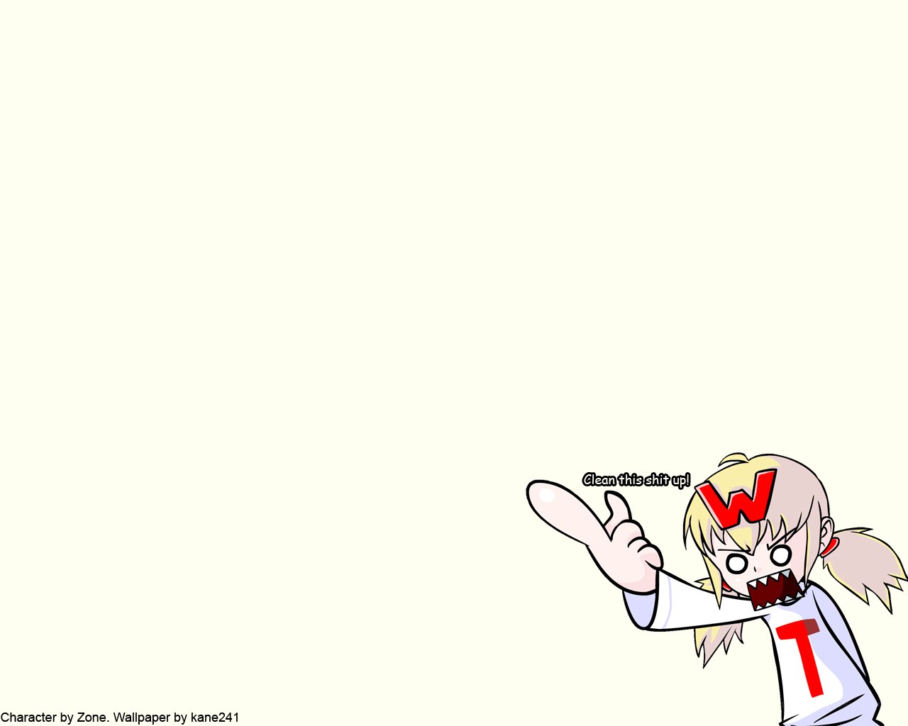 angry anime character pointing