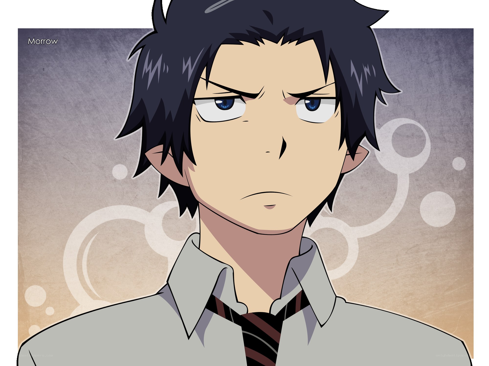 angry anime character portrait