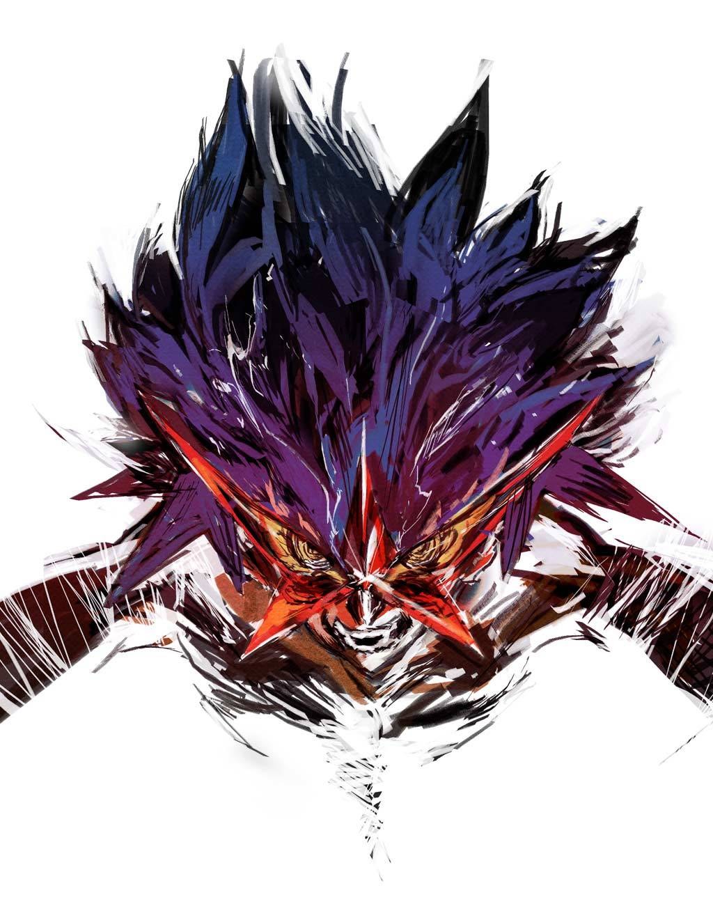 angry anime character portrait
