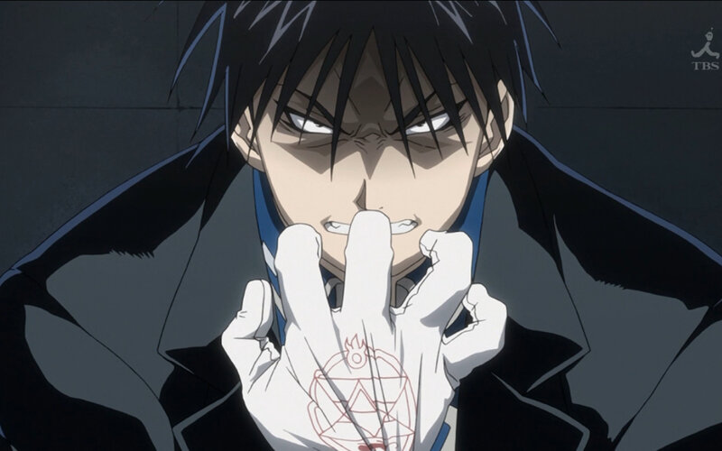 angry anime character with hand gesture