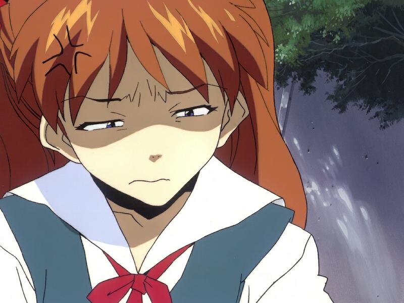 angry anime girl in school uniform