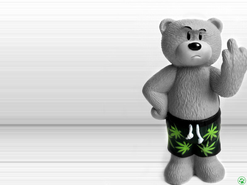 angry bear figurine
