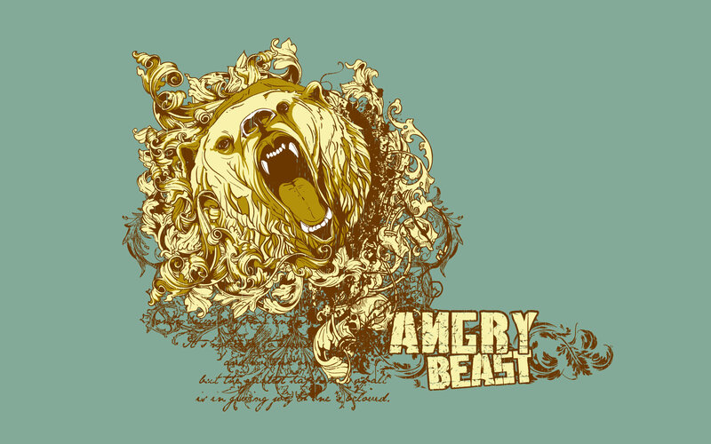 angry bear graphic design
