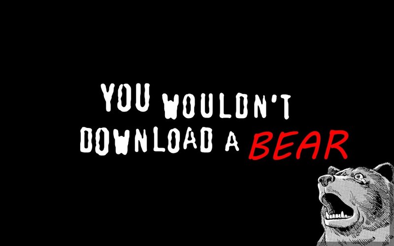 Angry Bear Illustration — Black, Dramatic, Manga