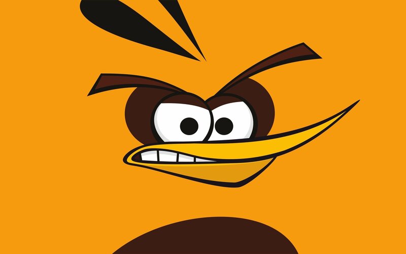 Angry Bird Character — Orange, Aggressive