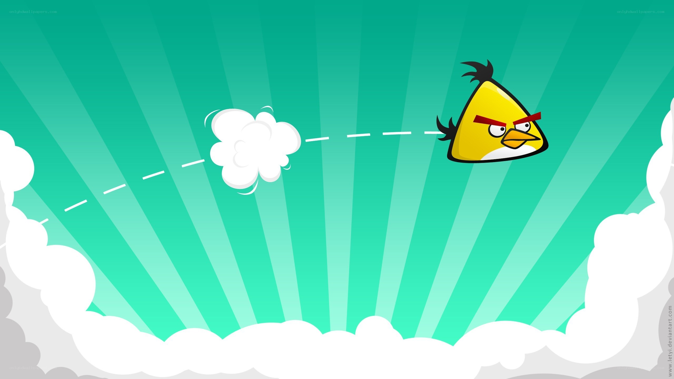angry bird in flight