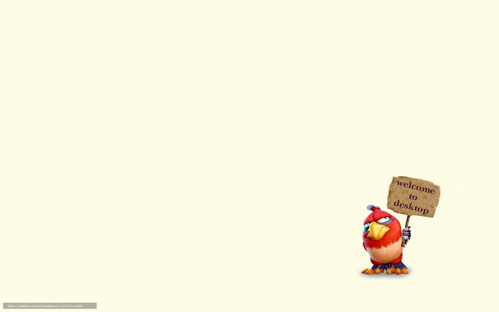 angry bird welcomes desktop