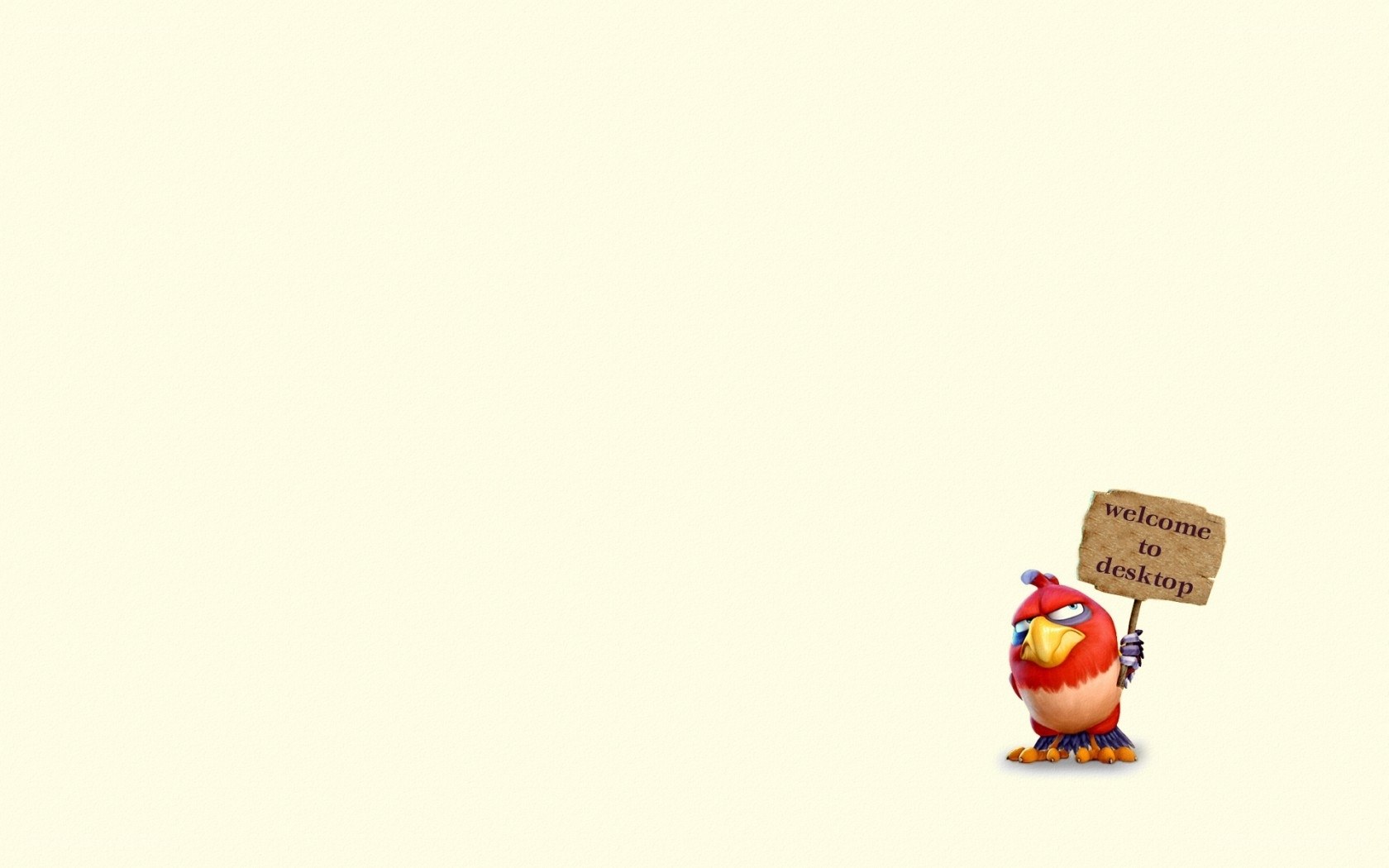 angry bird welcomes desktop