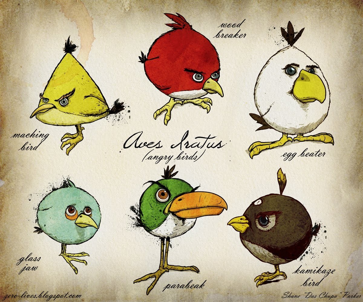 Angry Birds character designs