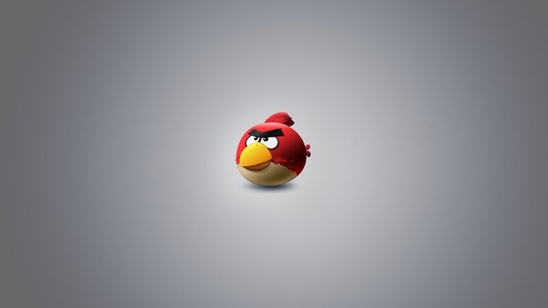 Angry Birds character on gray