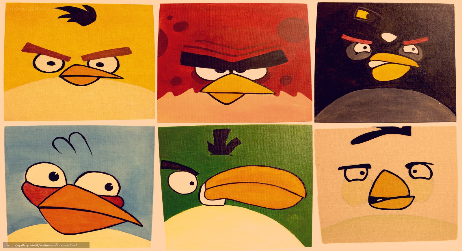 Angry Birds character portraits