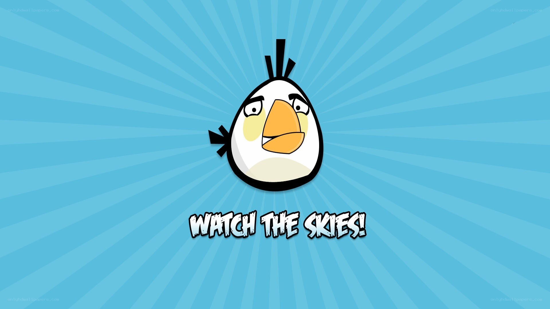 Angry Birds character with text