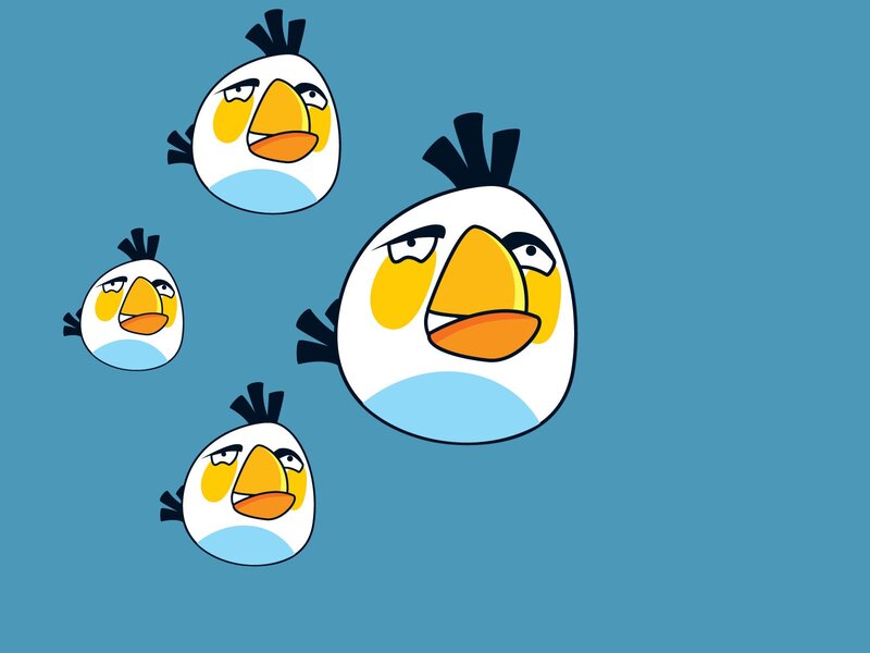 Angry Birds Characters — Blue, Playful, Vector Art