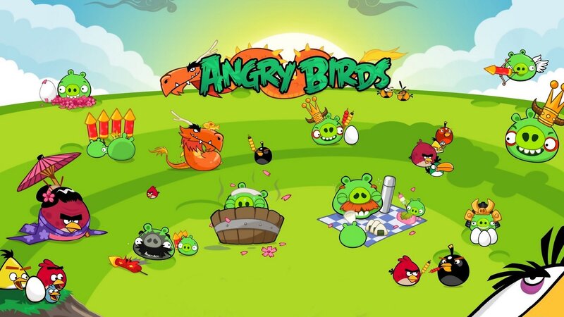 Angry Birds characters gathering
