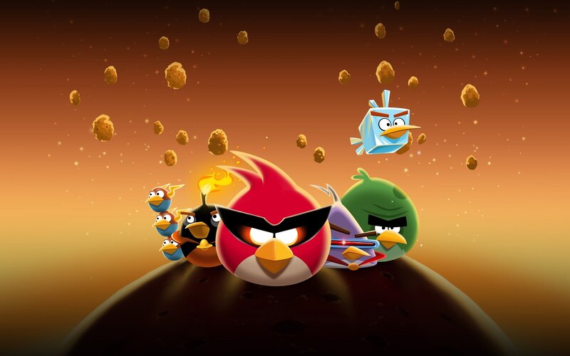 Angry Birds characters in space