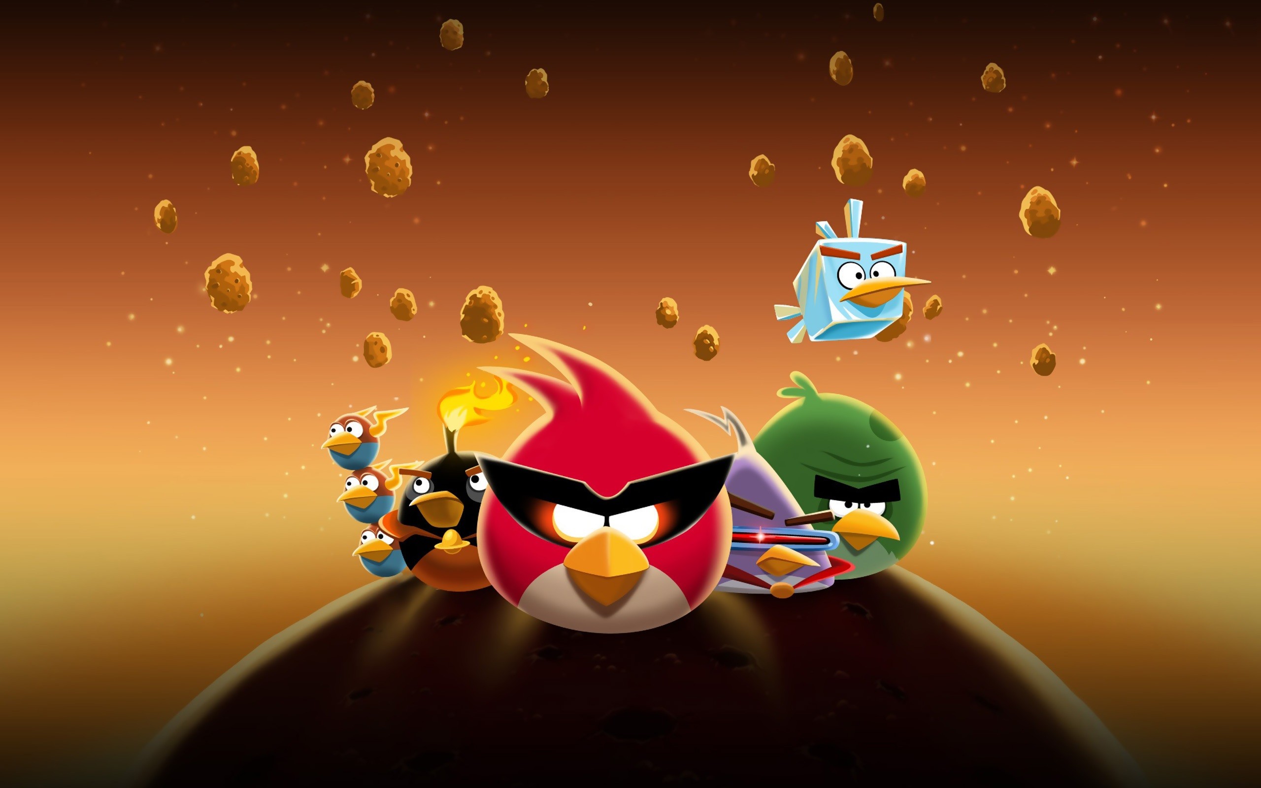 Angry Birds characters in space