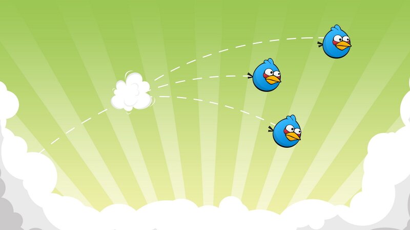 Angry Birds in flight