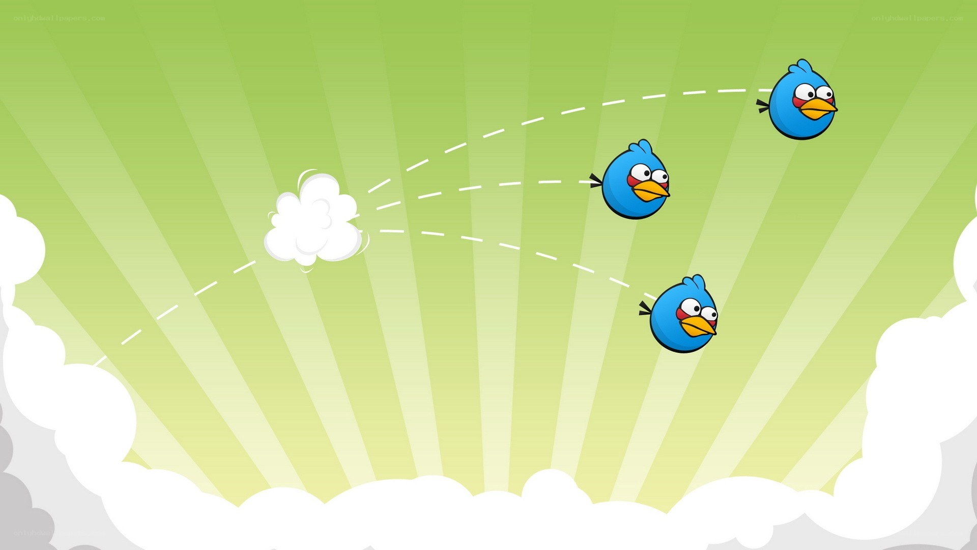 Angry Birds in flight