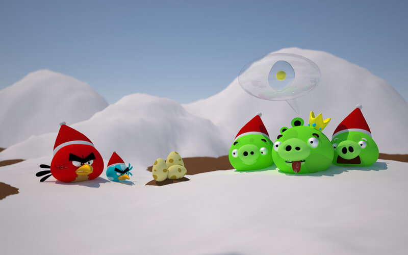 Angry Birds in Snow