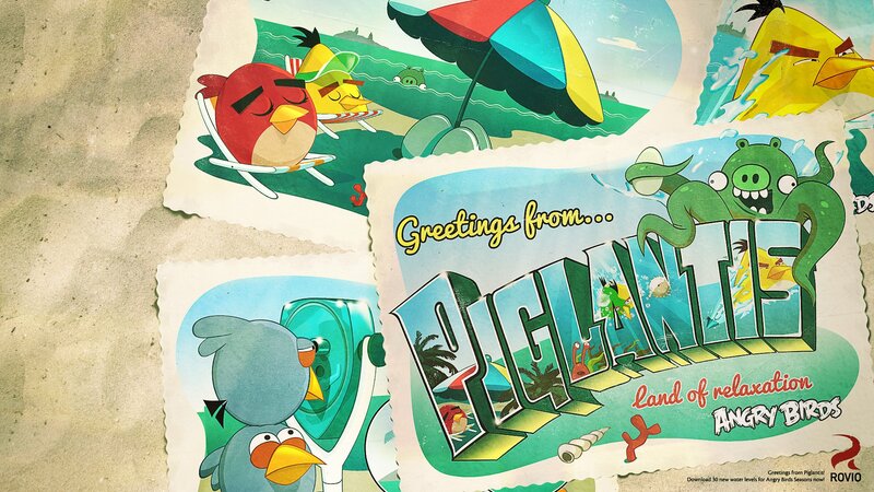 Angry Birds postcards