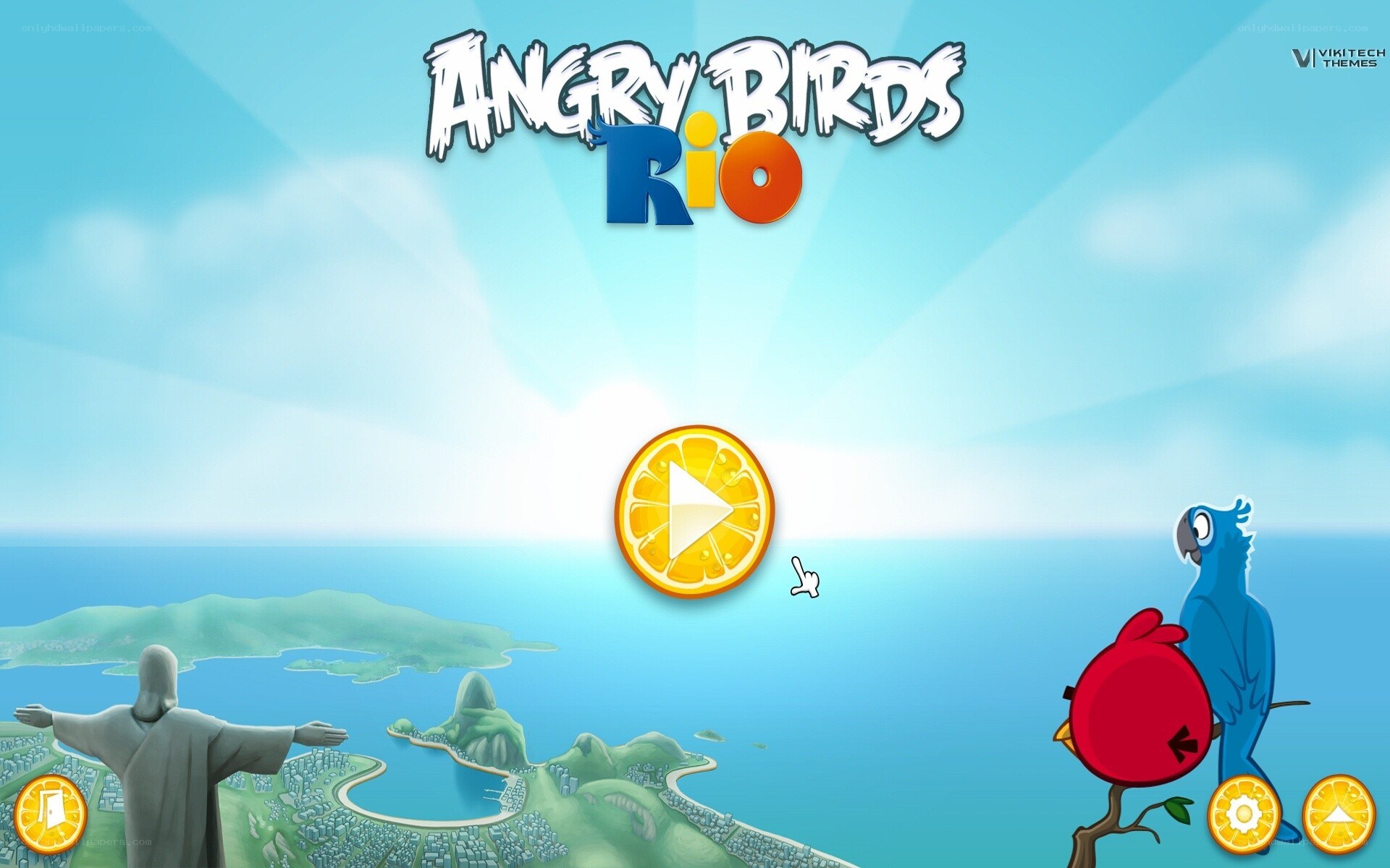 Angry Birds Rio game title screen
