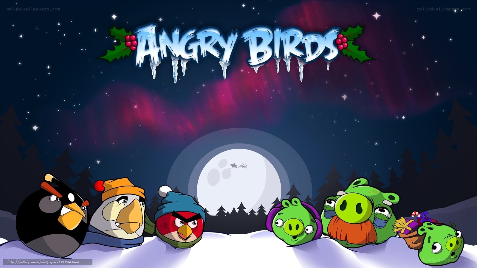 Angry Birds winter scene