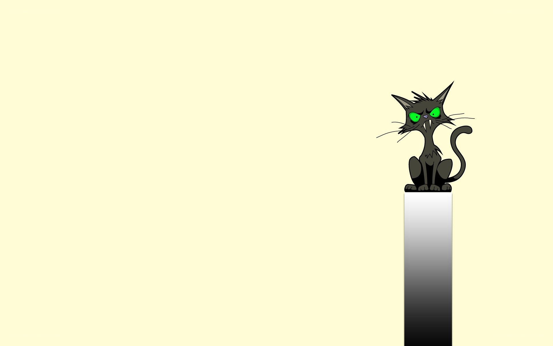 angry black cat cartoon