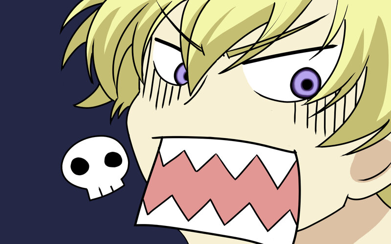 Angry Blonde Character