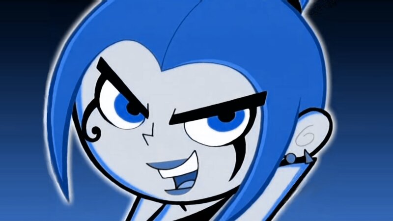 angry blue character face