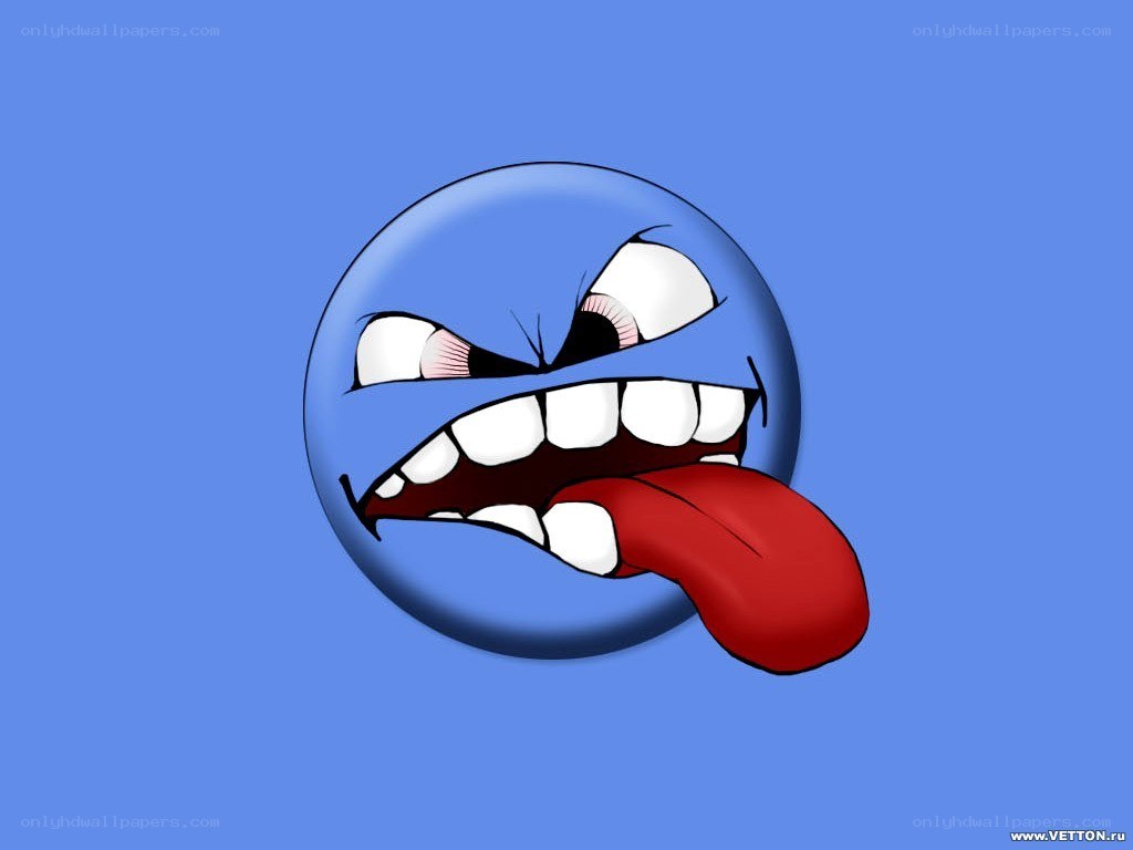 angry blue face emoji
