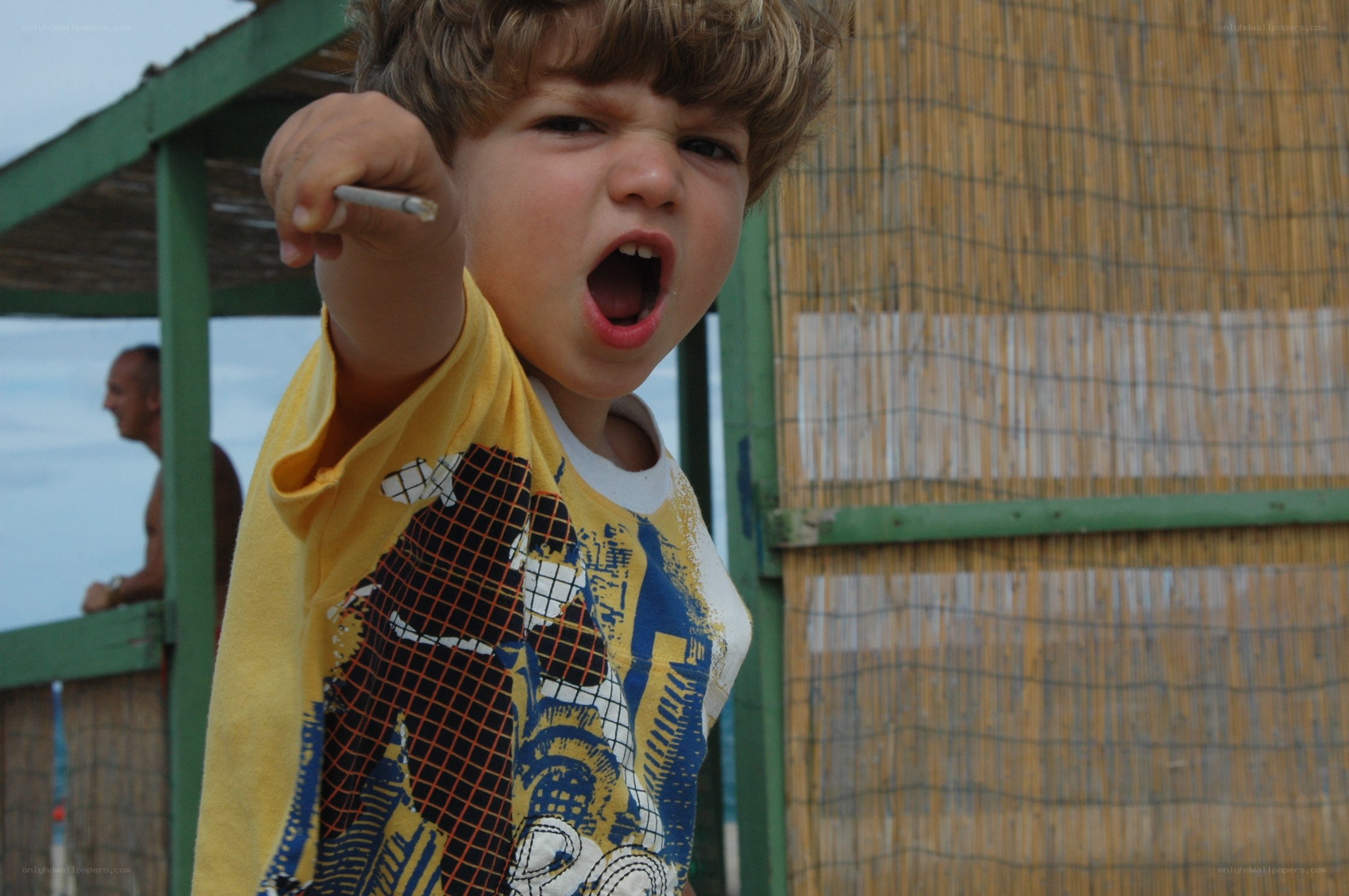 angry boy pointing finger