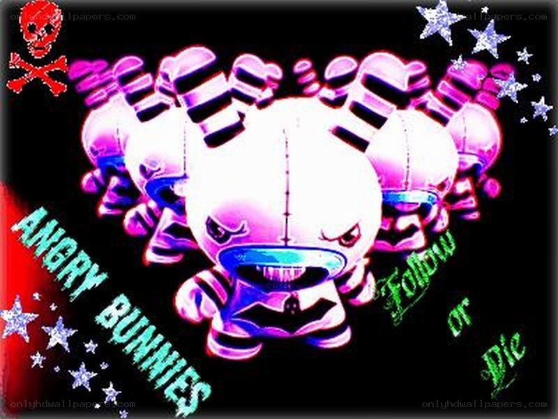 angry bunnies character art