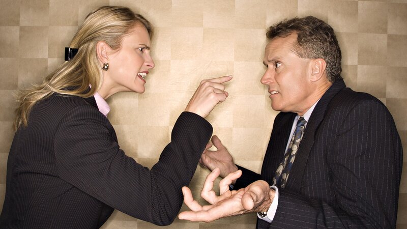 angry business confrontation
