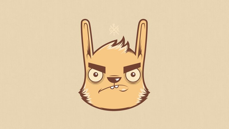 angry cartoon animal head