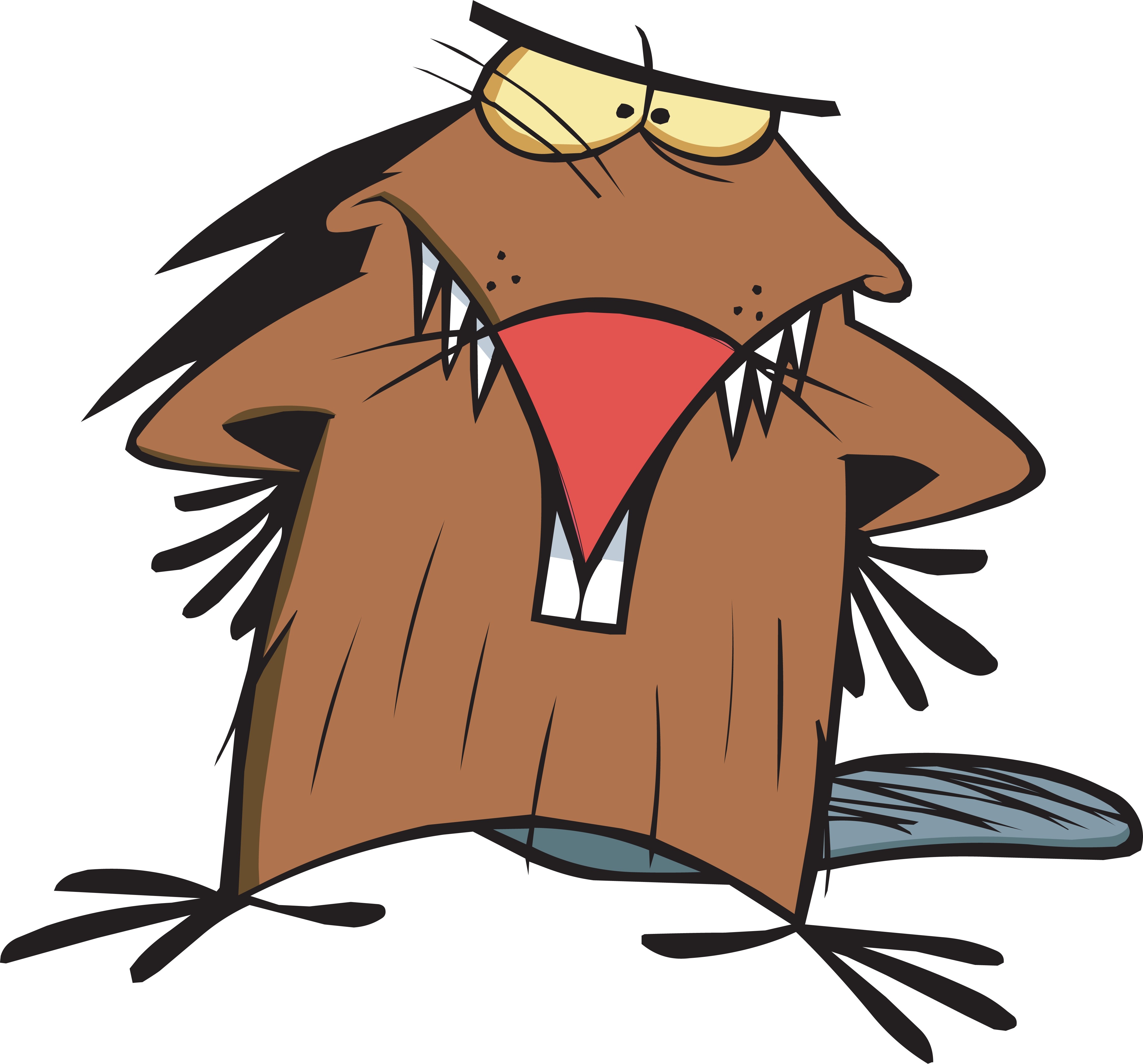 angry cartoon beaver