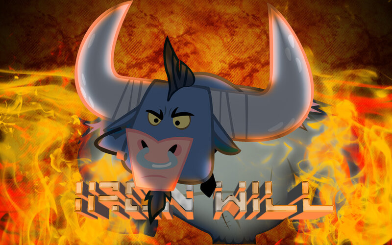 Angry Cartoon Buffalo