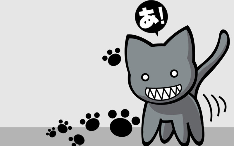 angry cartoon cat