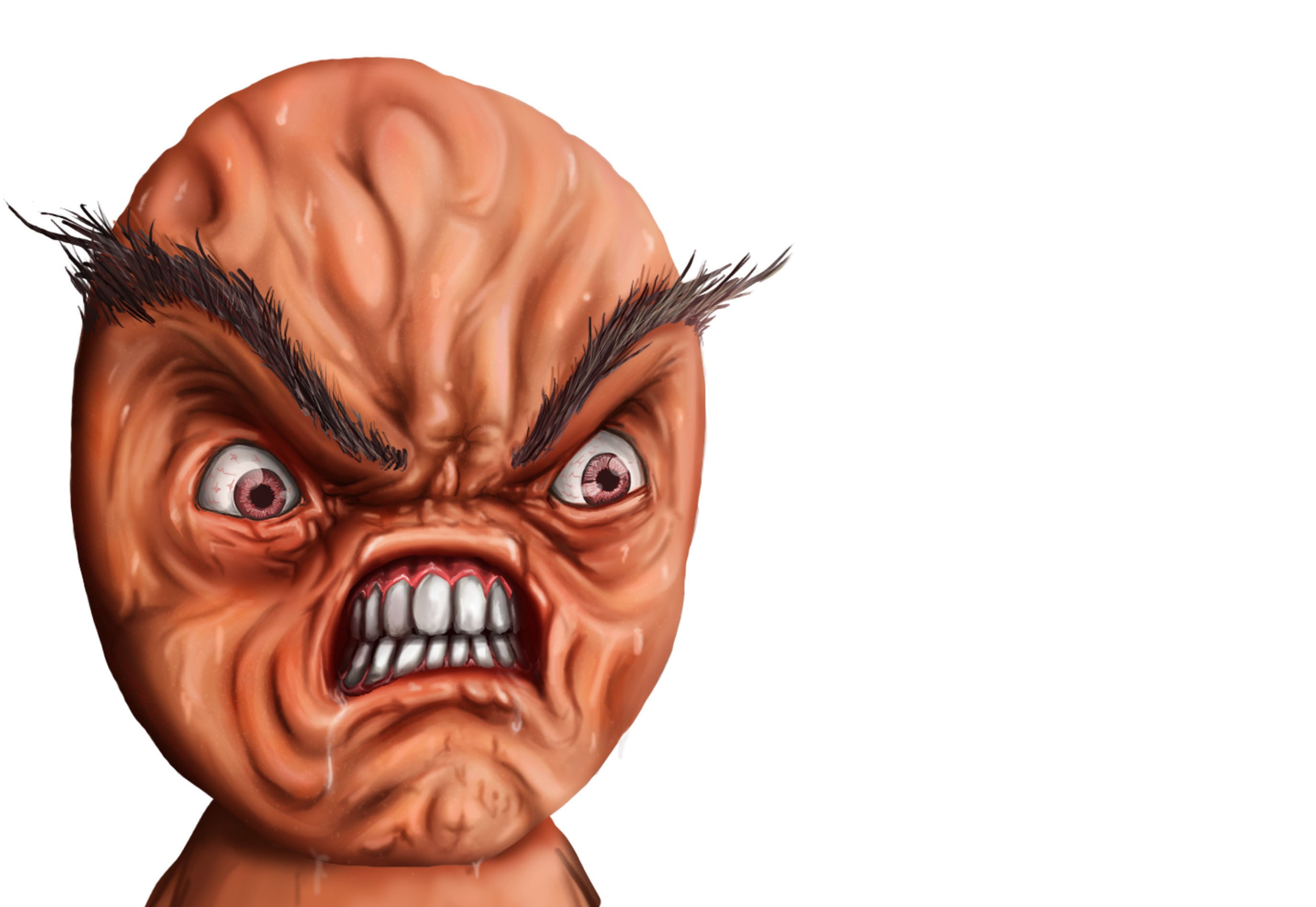 angry cartoon character face