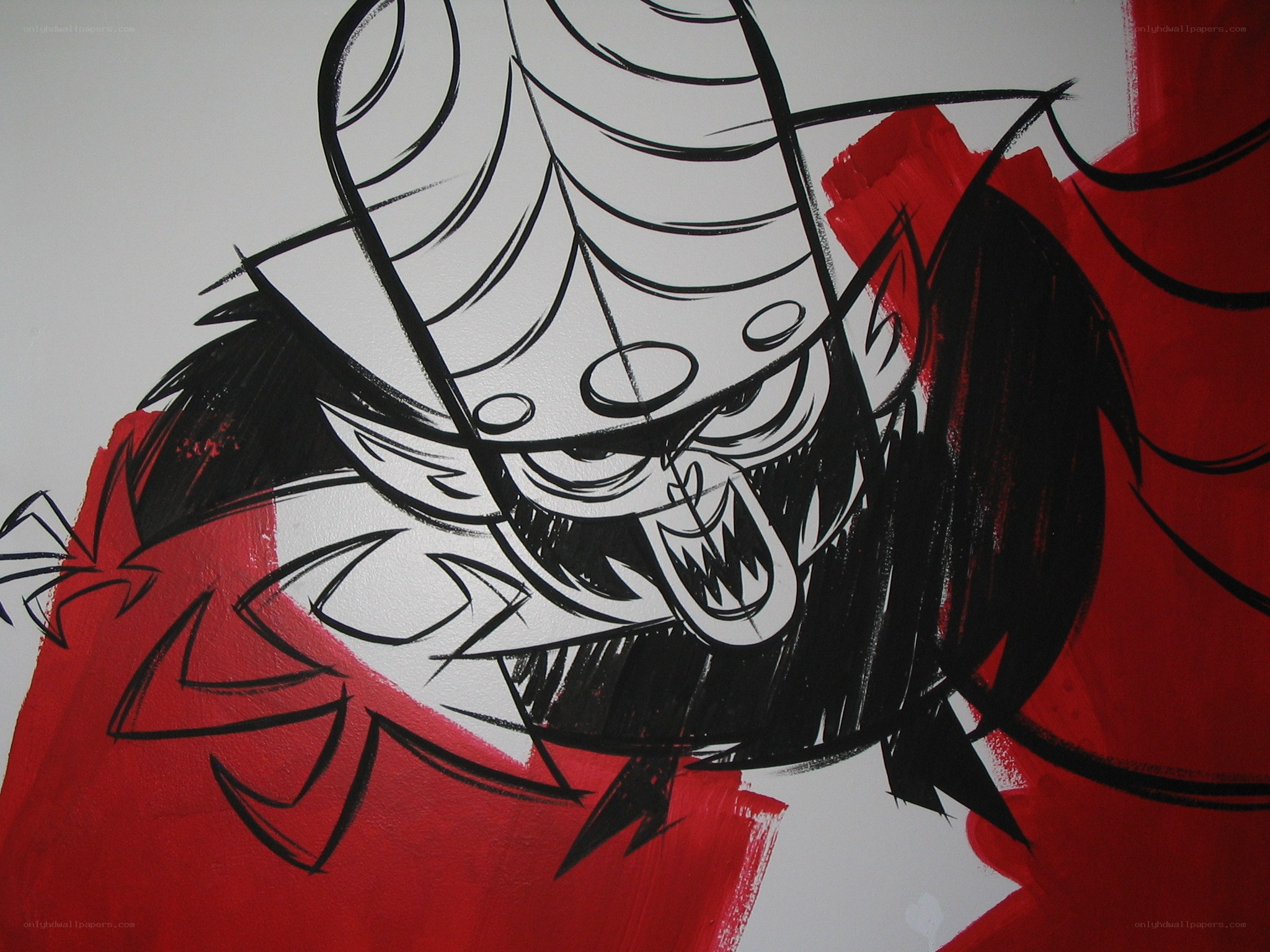 angry cartoon character mural