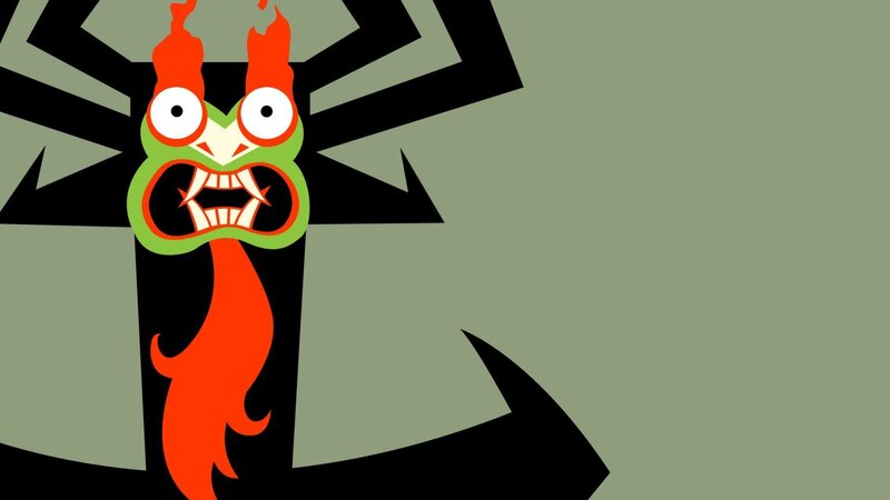 angry cartoon demon face