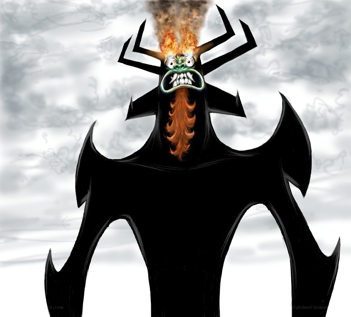 angry cartoon demon