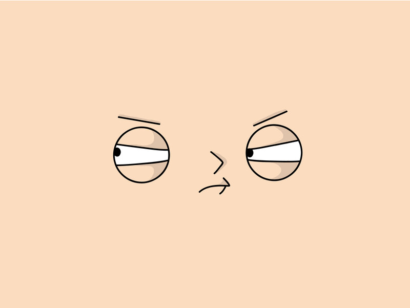 angry cartoon eyes