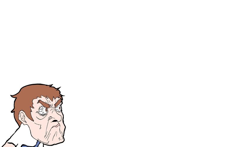 angry cartoon man