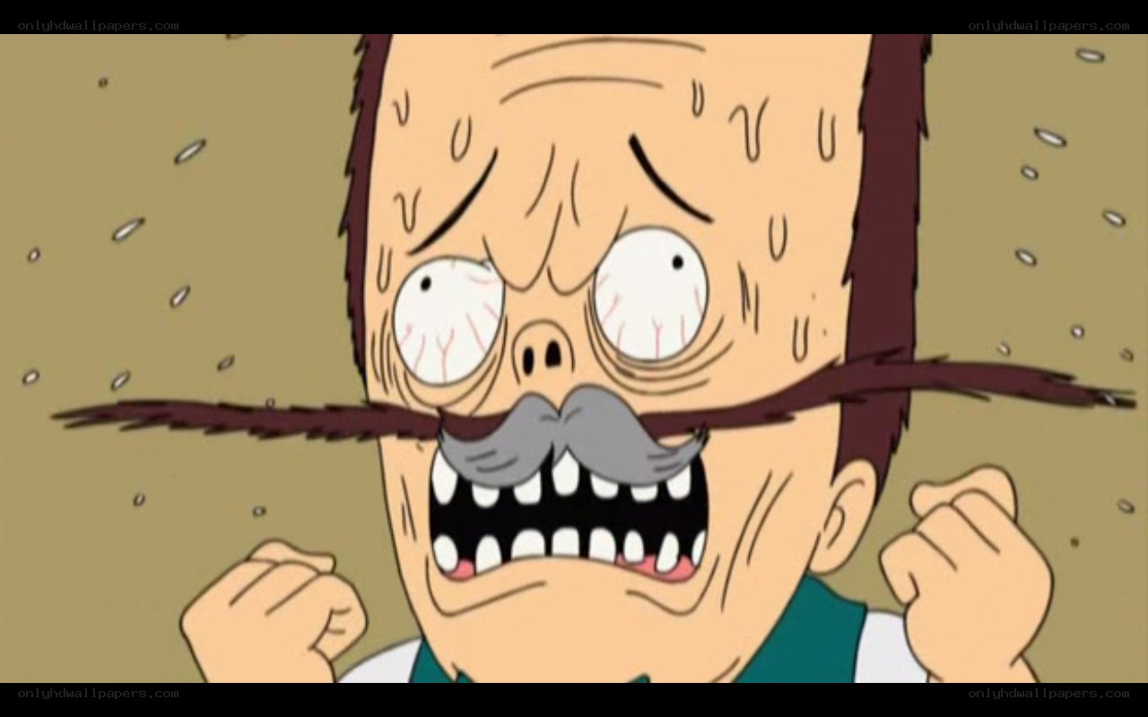 angry cartoon man with mustache